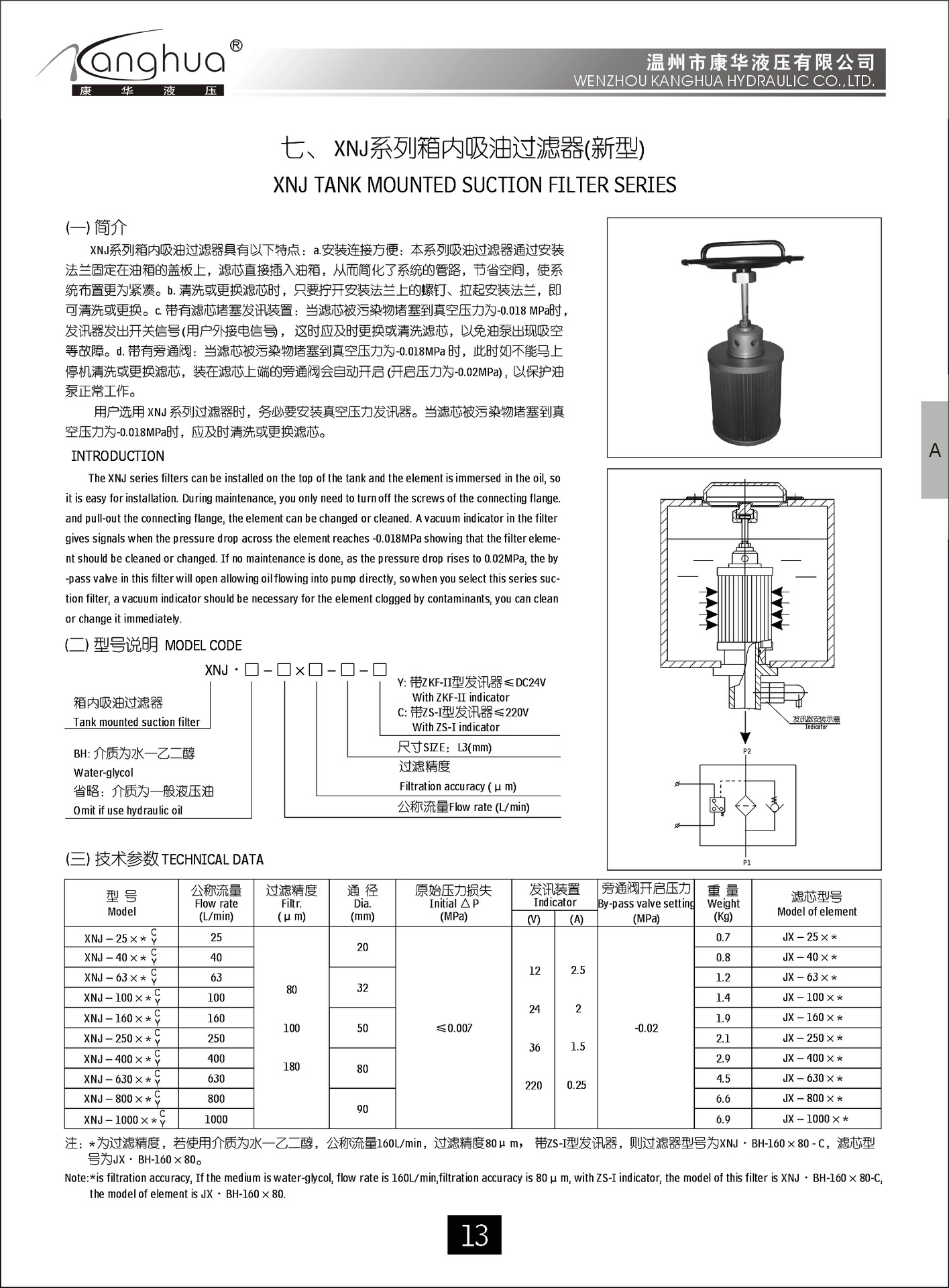 供应吸油滤油器XNJ-800*80/100/180，吸油过滤器高效 精密示例图1