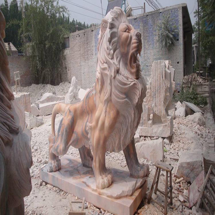 石狮子 厂家供应传统石狮子 石雕狮子加工厂家 竣峰石业