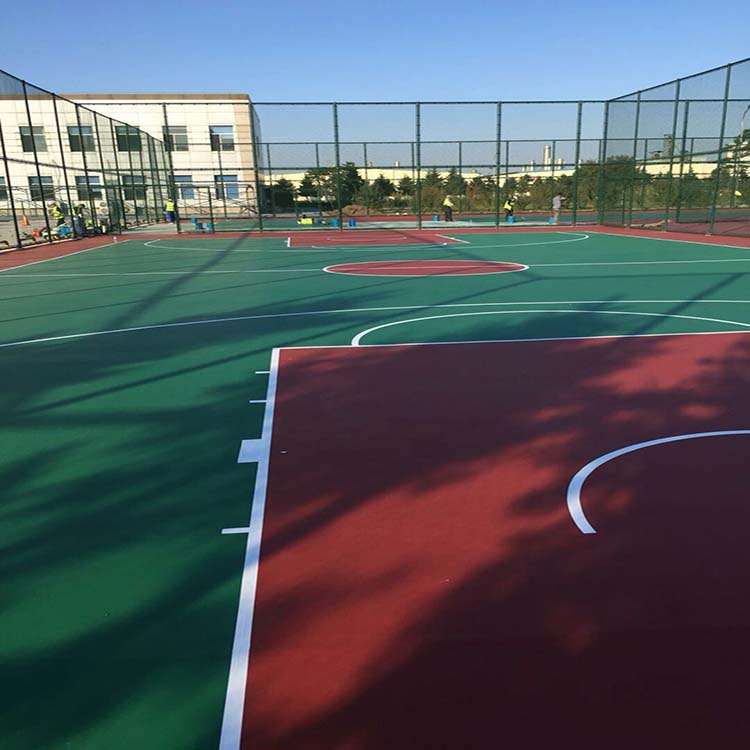 硅PU篮球场地胶施工建设 新国标硅PU面层球场 恒扬 颜色丰富