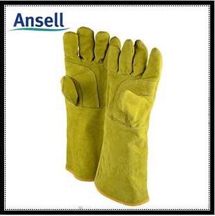 ANSELL/安思尔 牛皮电焊手套 Ansell 43-216 耐高温手套  焊工手套
