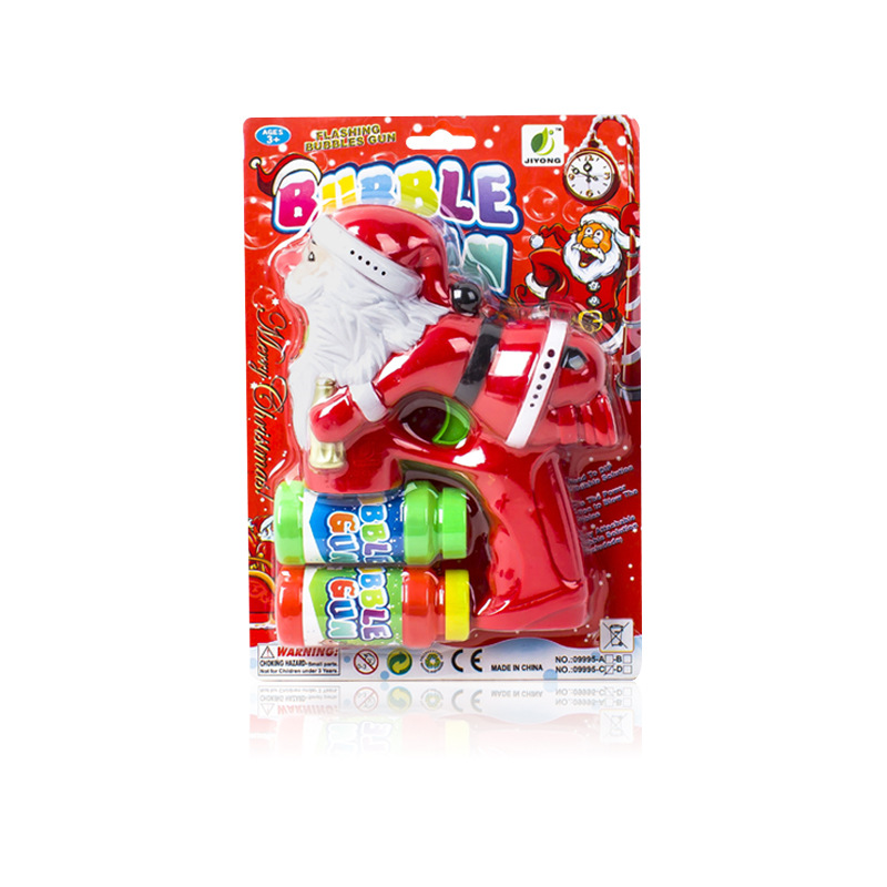 带灯光圣诞老人泡泡电动泡泡机玩具吹泡泡神器地摊路边户外玩具示例图3