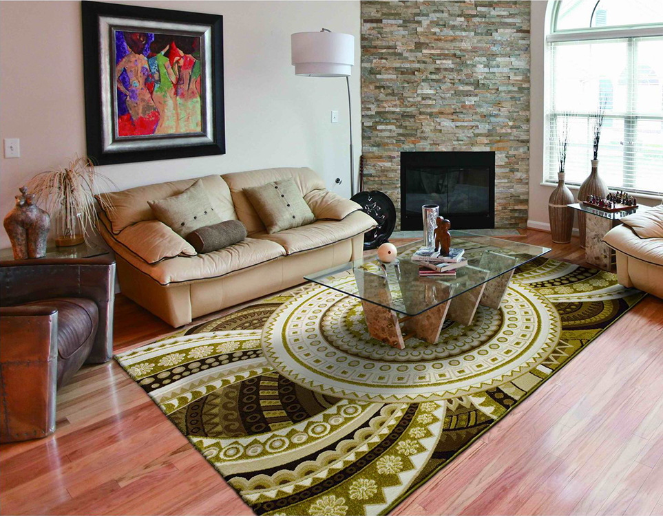 开利地毯 家用块毯 时尚现代简约风格 立体毯面 金银丝时尚地毯示例图5
