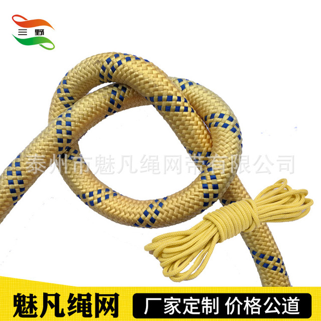 芳纶绳生产厂家 防火阻燃 耐高温 高强度 凯夫拉绳  耐磨 1-30mm阻燃编制双编芳纶绳