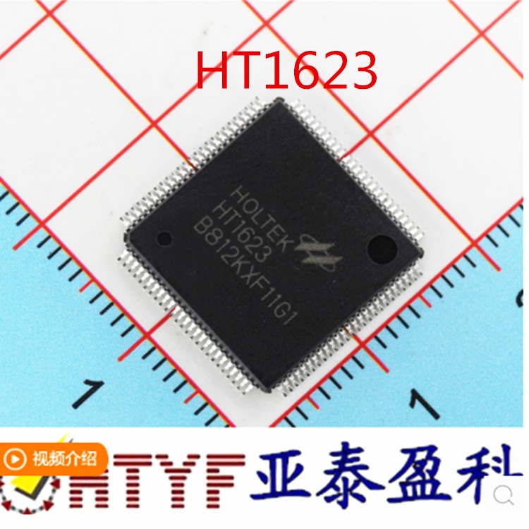 HOLTEK合泰全新 HT1623 QFP100 液晶显示驱动芯片 专营384点阵