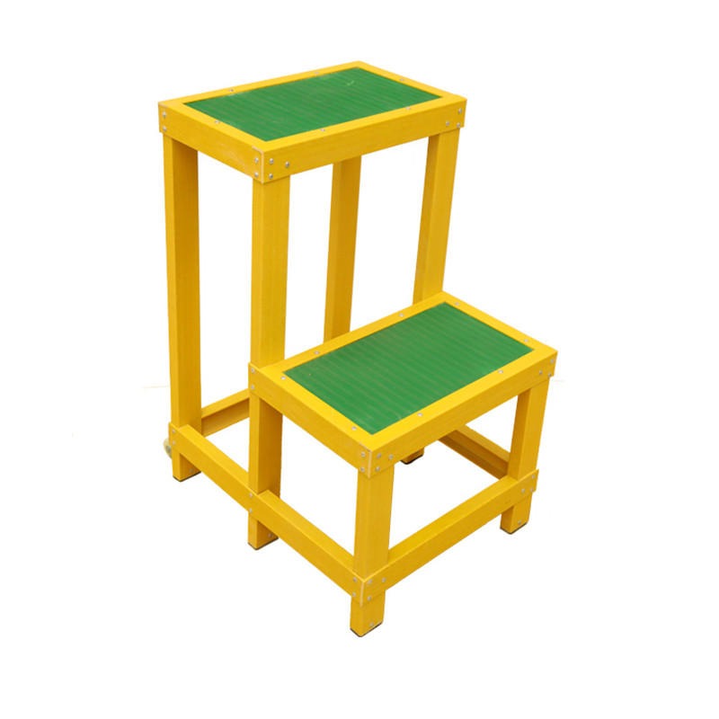 厂家定制绝缘高低凳 移动式玻璃钢绝缘平台 玻璃钢绝缘两层凳子 移动电力绝缘凳