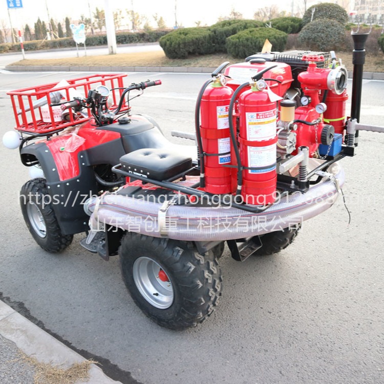 智创  ZC-1消防摩托车配细水雾消防车全地形消防摩托车 小区小型消防车