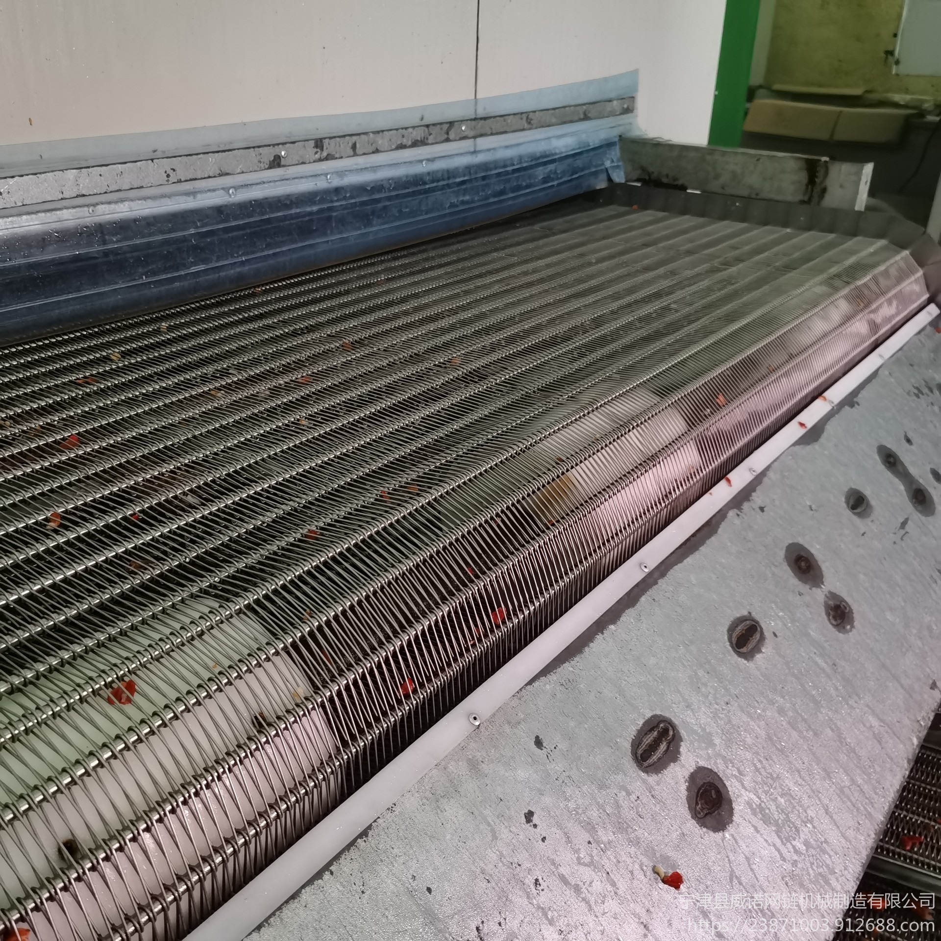 单冻机网带链条 宁津威诺定制隧道式速冻机不锈钢链条网带 按需生产