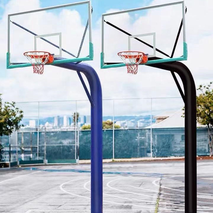 江西省大风市 比赛篮球架 标准篮球架 地埋固定篮球架 龙泰体育 全国包邮