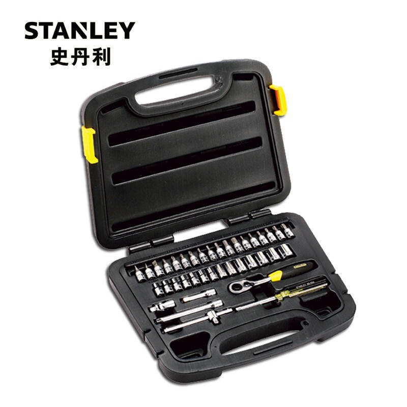 史丹利工具38件套6.3MM系列公制组套汽修机修套装 94-184-22 STANLEY工具
