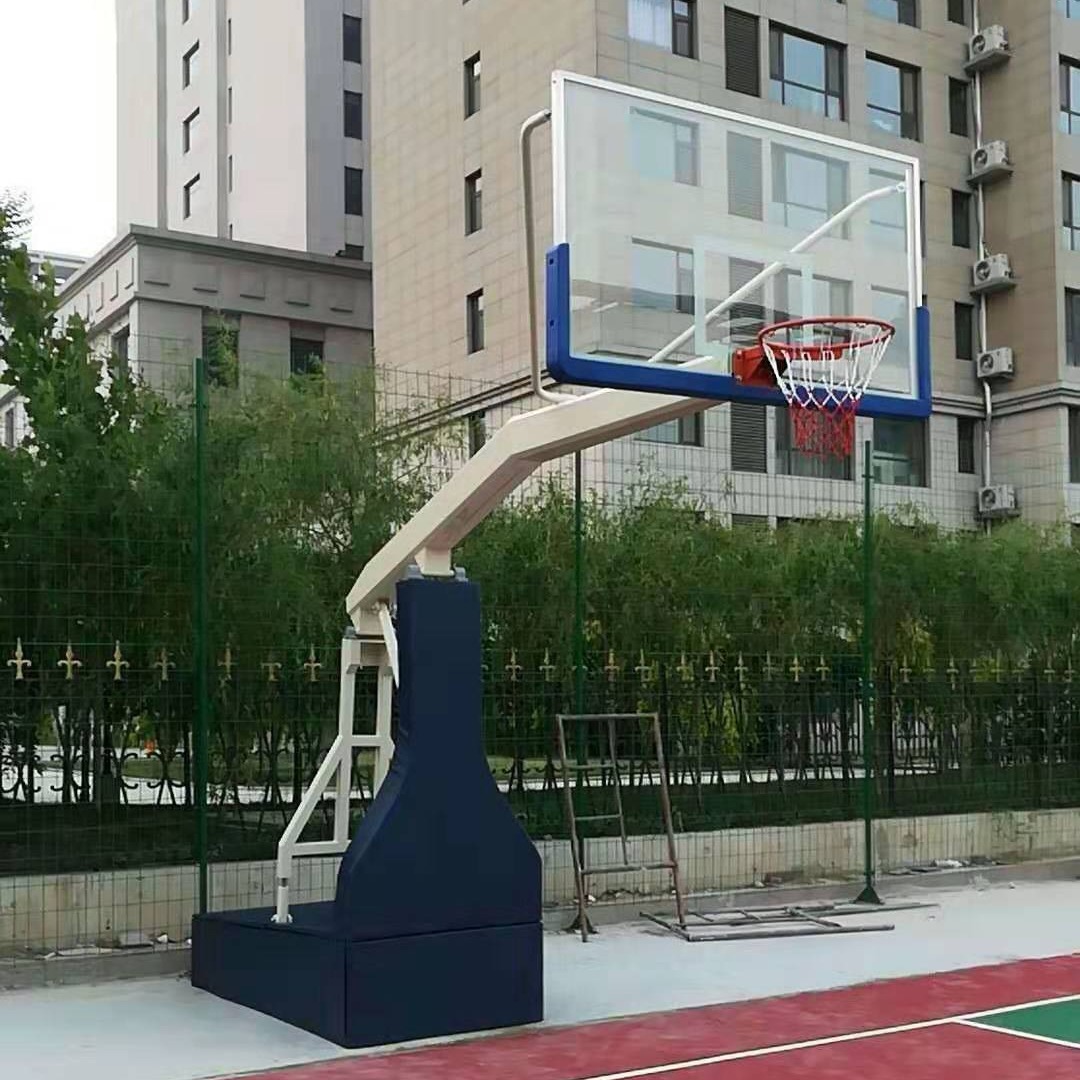 供应胜者牌100503移动式平箱仿液压篮球架 配透明钢化玻璃篮球板