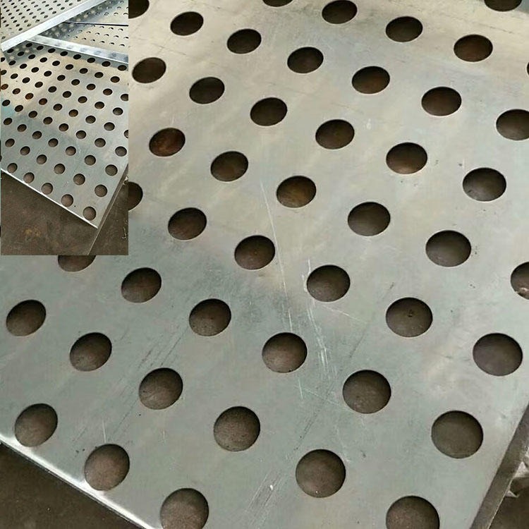 欧腾滤芯用镀锌圆孔网 机械配件用洞洞底板 防护衬板冲孔网 Q235铁板冲孔加工厂