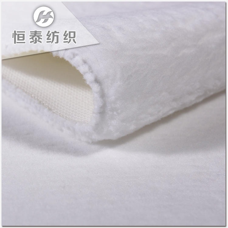 白色涤纶滚筒刷绒布油漆刷布料沂水恒泰纺园厂家定制批发梭织