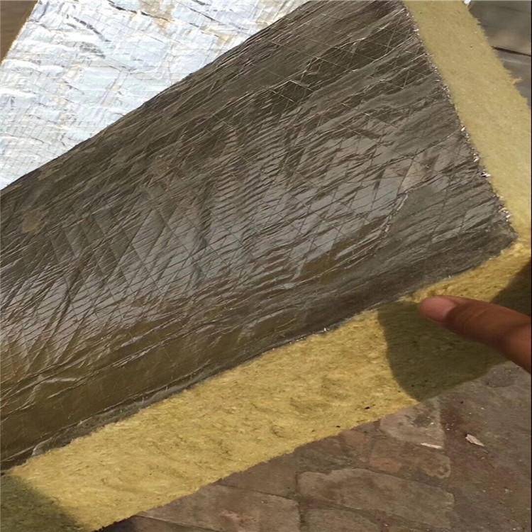 岩棉板贴铝箔 铝箔岩棉保温板 犇腾现货供应外墙岩棉板