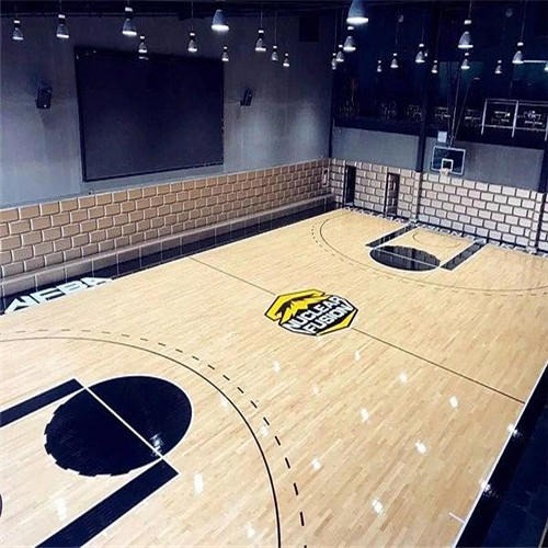 篮球馆木地板 运动木地板直销体育场体育运动地板单层龙骨结构 双鑫直销