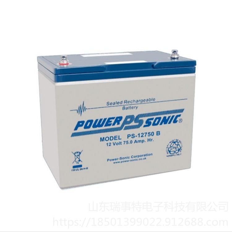 Power Sonic蓄电池PS-12750 12V75AH 阀控式免维护电池 照明电源 监控配套电池