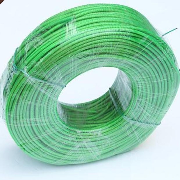 厂家定制 涂塑钢丝绳  包塑钢丝绳  绿色带皮钢丝绳 防水钢丝绳 盛金源  现货供应