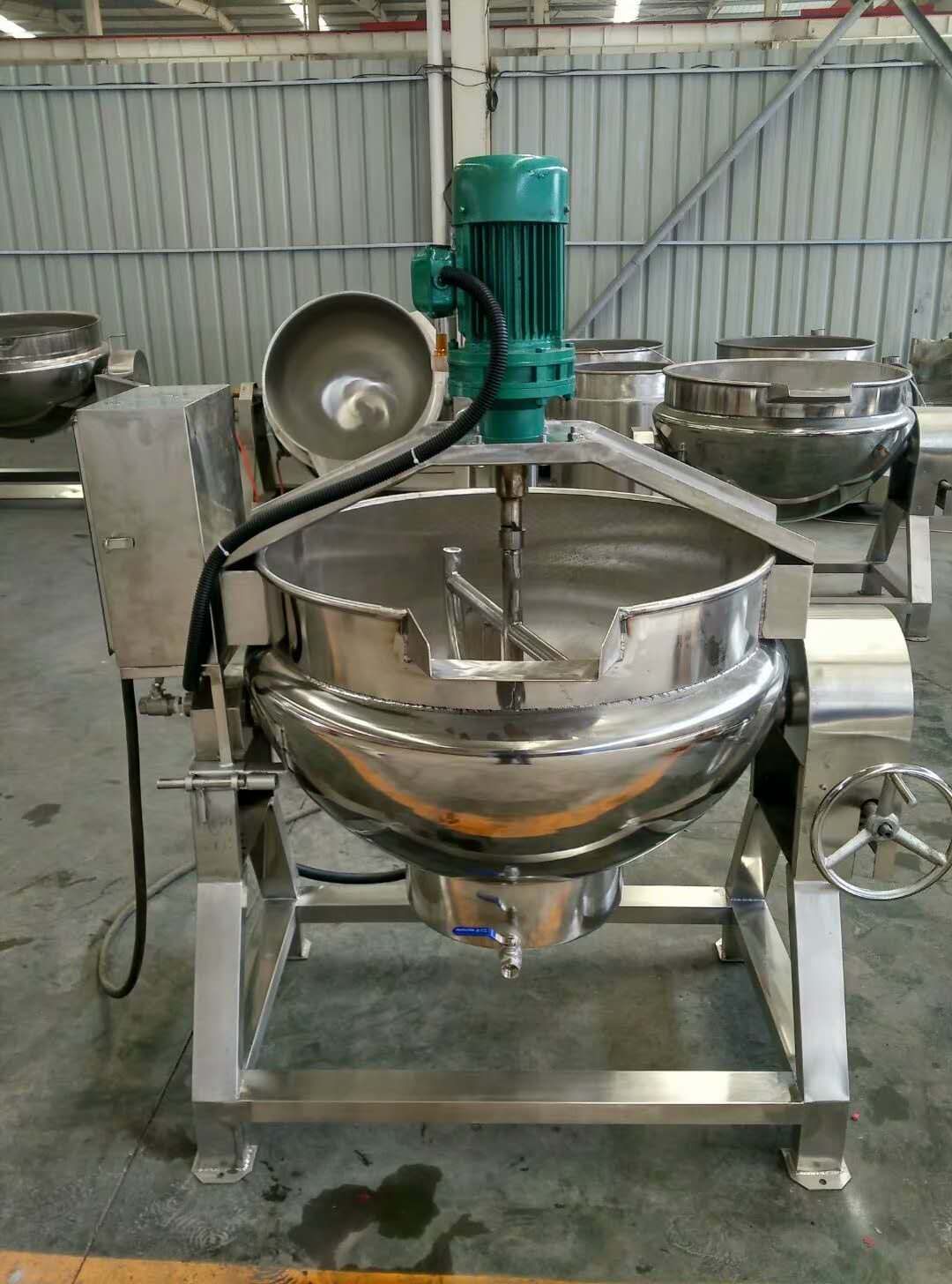 山东食品机械 福旺达蒸汽夹层锅 可倾斜夹层锅 大型商用