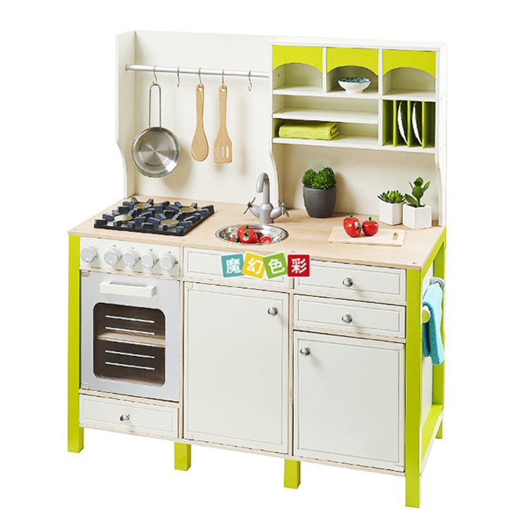 爆款儿童仿真厨房玩具带厨房柜子灶台套装功能齐全示例图7