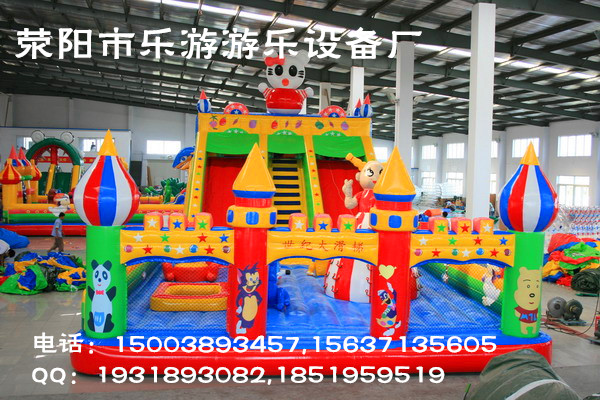 郑州乐游CQCB新款游乐设备公园游乐设施儿童充气堡示例图7