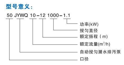 搅匀排污泵型号含义