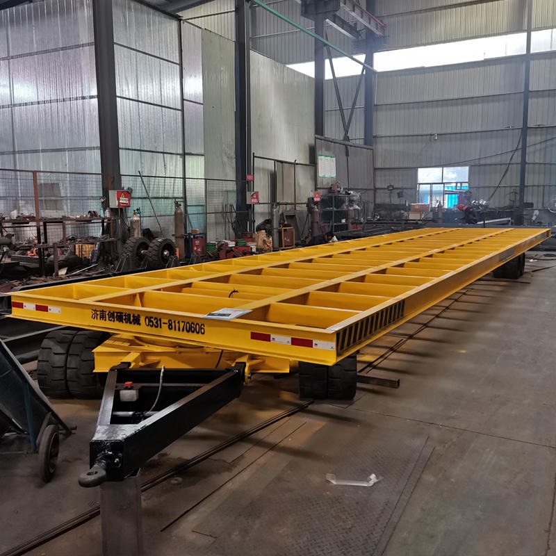 创硕牵引平板车 带转向搬运工具车 厂区转运平板拖车CSPC-30