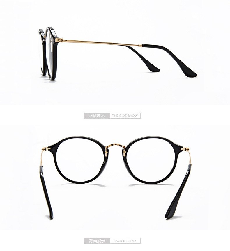 新款文艺风男士眼镜框复古全框可爱眼镜架学生可配近视潮平光眼镜示例图18