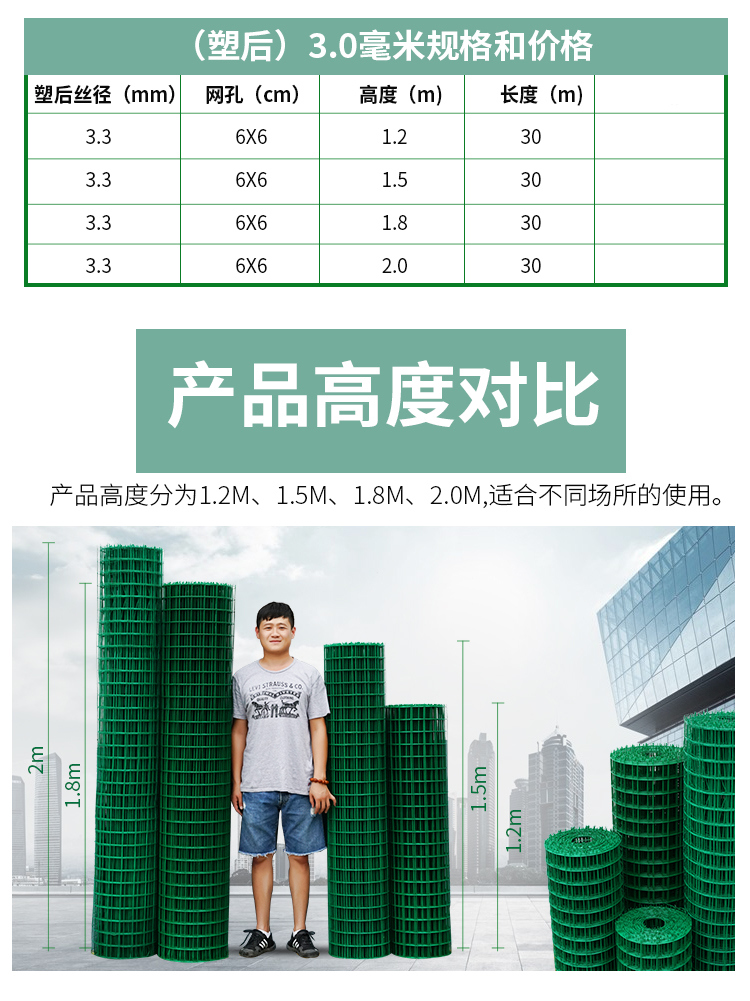 北京浸塑荷兰网 绿色铁丝网围栏 养鸡网防护网厂家示例图5