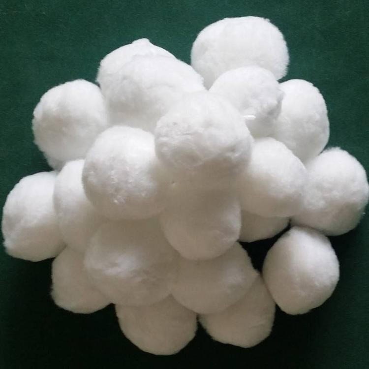 纤维球滤料  一级纯白纤维球 星源30mm油水分离改性纤维球