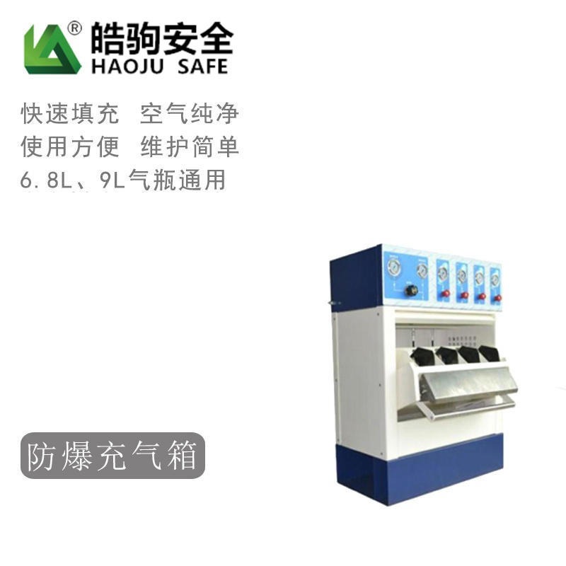 上海皓驹厂家直销 BOX4 四瓶 防爆充气箱 高压充气泵防爆箱 空气呼吸器防爆充气箱