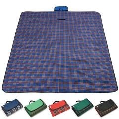 红素格子牛津布野餐垫防潮垫野营垫休闲垫 300件起订不单独零售图片