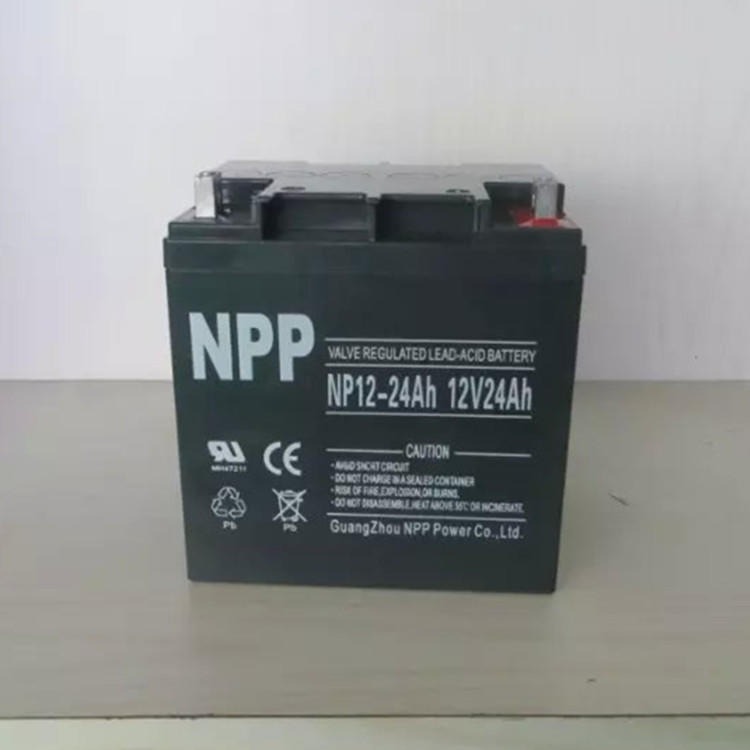 NPP耐普蓄电池NP12-24 耐普蓄电池12V24AH 铅酸免维护蓄电池 直流屏UPS/EPS电源专用