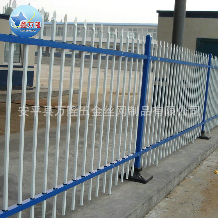 加工定制 双横栏锌钢护栏 锌钢围墙护栏 双横栏围场栏杆示例图11
