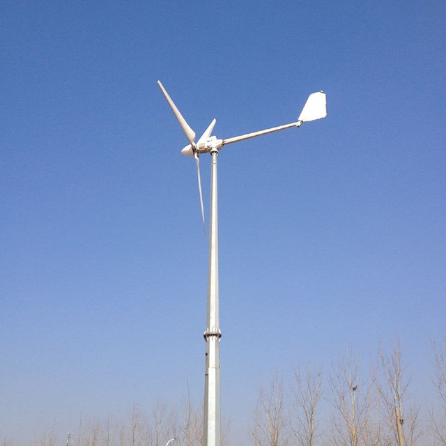 供应3千瓦风力发电机户外照明安装简单免维护 3KW家用风力发电机