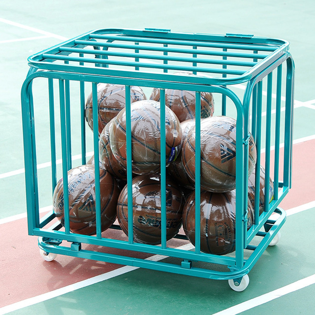 篮球推车 折叠式 可拆卸装球车 带轮子滑动大号可装28个球