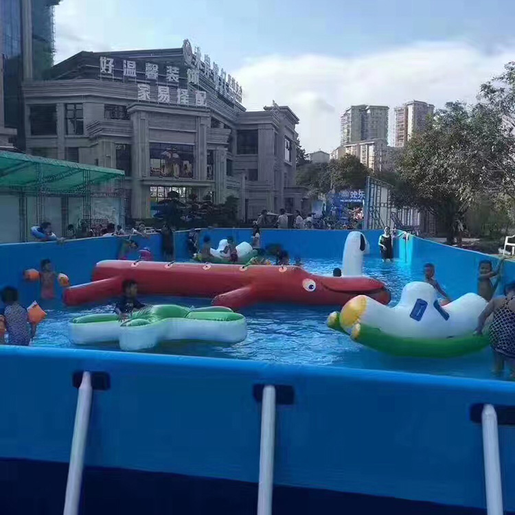 广西水上游乐设备 30米水上冲关 众暖熊水上冲关报价