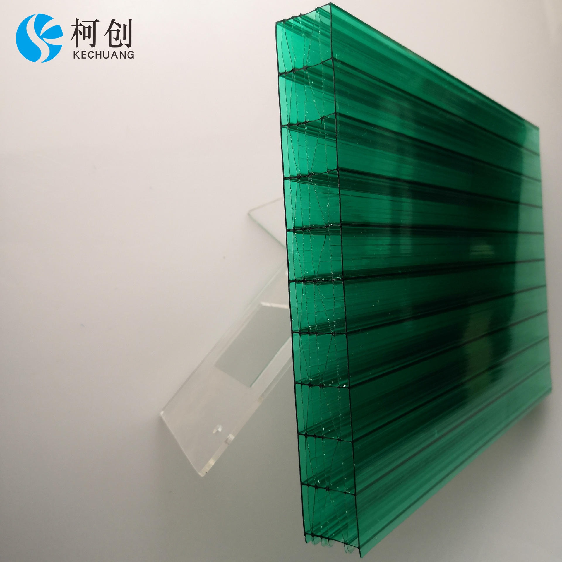 柯创多层米字格PC阳光板12mm  聚碳酸酯阳光板草绿透明全新原料  支持定制隔音隔热易安装