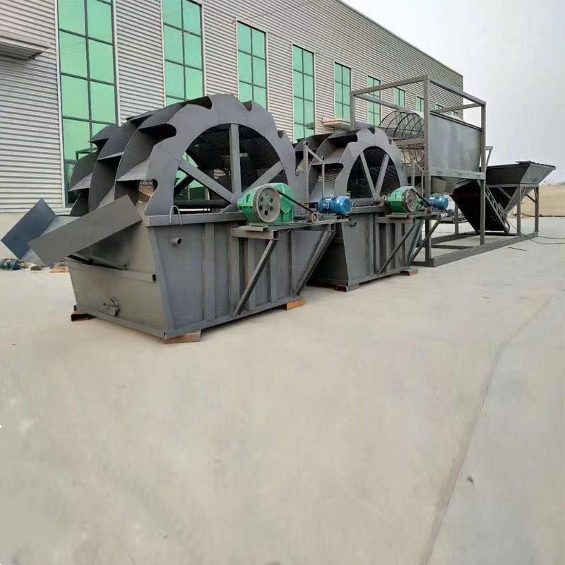 供应轮式洗砂机设备 荣秉厂家直销 大型螺旋洗砂机 双槽四槽洗砂机生产线