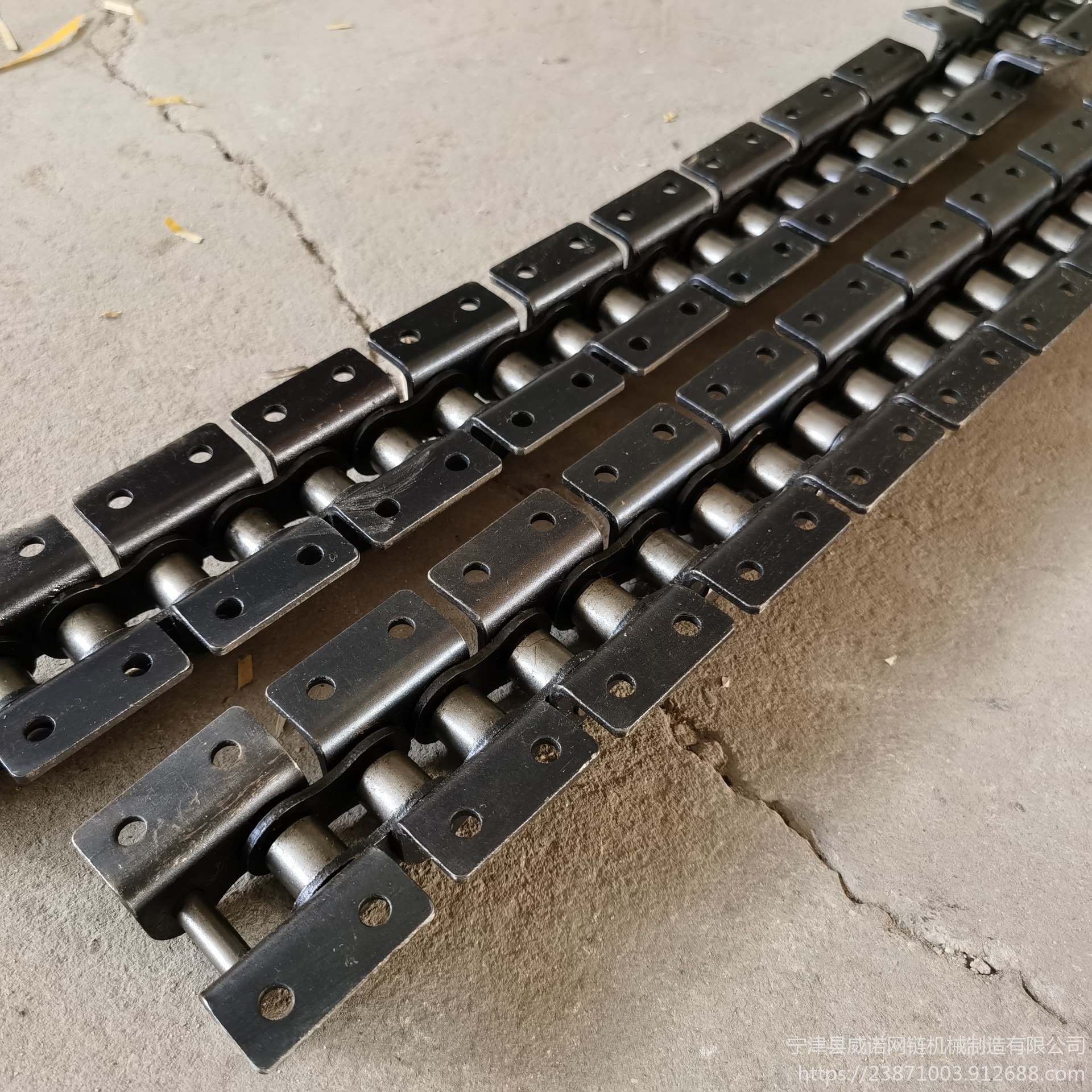 16A-1碳钢输送链板 16A单侧节节弯板链条价格 16A-2双排链条厂家 威诺直销