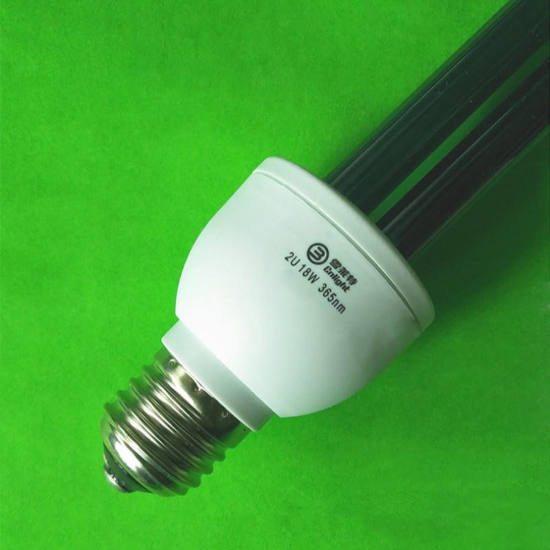 雪莱特一体化紫外线黑灯管 2U型18W 365nm E27螺口灯头