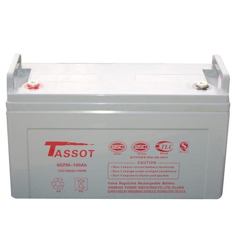 TASSOT泰斯特蓄电池12V100AH 泰斯特6GFM12-100AH铅酸免维护蓄电池 UPS电源 EPS电源