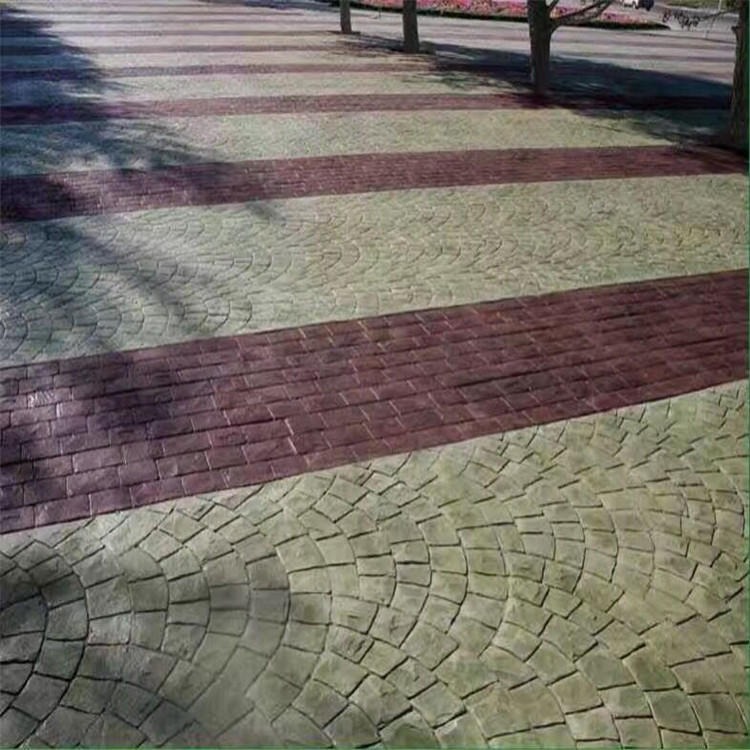 中国风艺术地坪彩色地坪施工