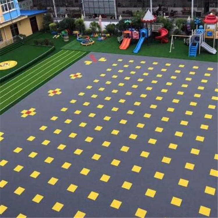 聊城 幼儿园室外拼装地板 软连接拼装地板 室外防滑悬浮地板
