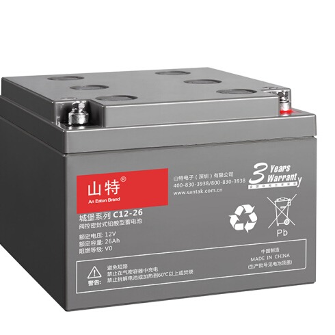 山特蓄电池C12-26 山特12V26AH山特UPS电源专用免维护蓄电池
