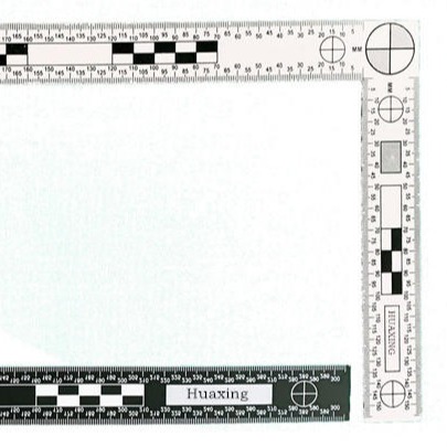 30x15厘米双面黑白直角尺 照相比例尺 黑白双色比例尺 PVC直角角比例尺