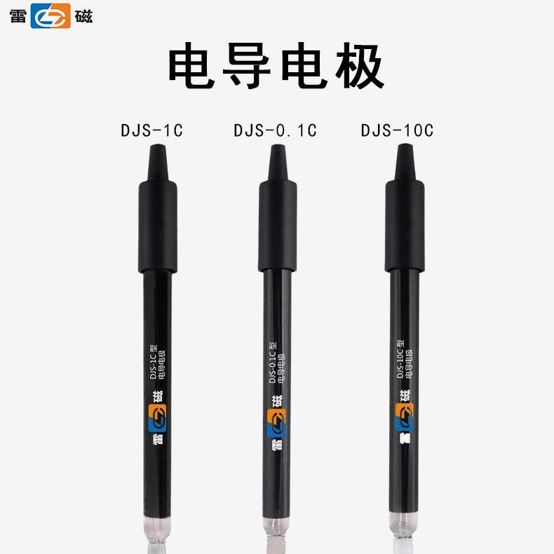 上海雷磁DJS-1C电导电极探头DJS-0.1C铂黑光亮实验260电导传感器图片