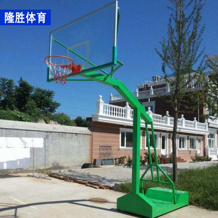 仿液压篮球架 隆胜体育 生产出售 手动液压篮球架 移动式液压篮球架