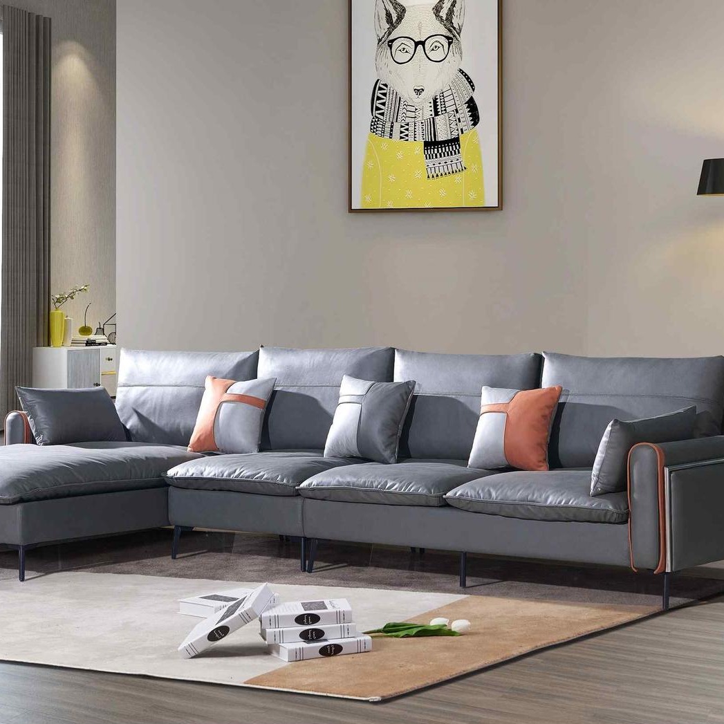 钢架结构  钢架沙发现代简约 组合沙发  科技布料  乳胶坐垫  时尚