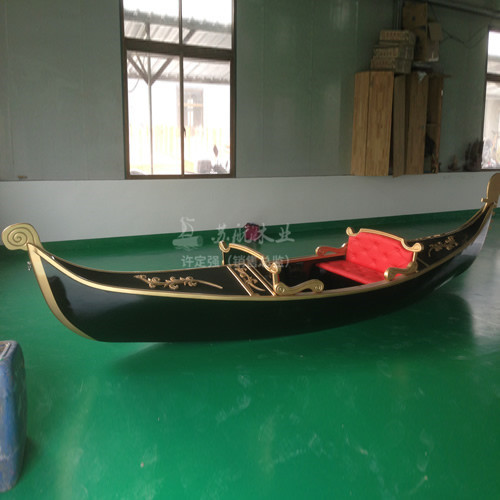 苏航厂家定制豪华贡多拉手划船欧式观光游船婚纱摄影装饰木船示例图3