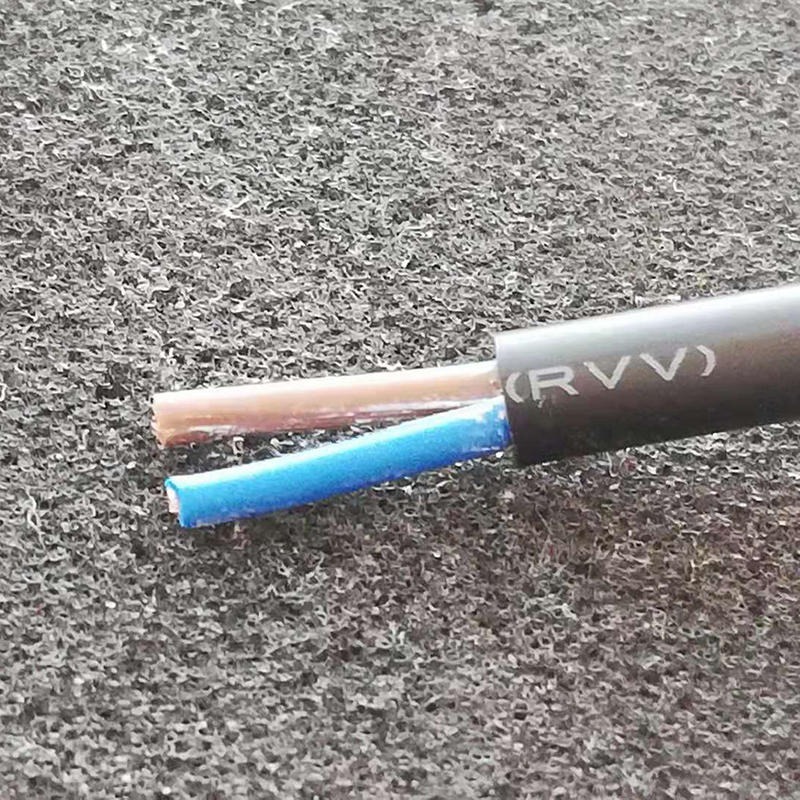 2芯RVV护套线 2×(0.12,0.2,0.3,0.5,0.75,1.0,1.5,2.5等)无氧铜线柔性 设备连接电缆