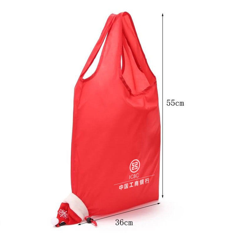 红素购物袋折叠袋免费设计logo来图来样定制
